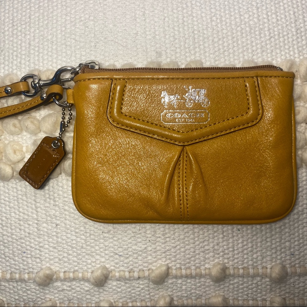 Coach Genuine Leather Wristlet (Brown)